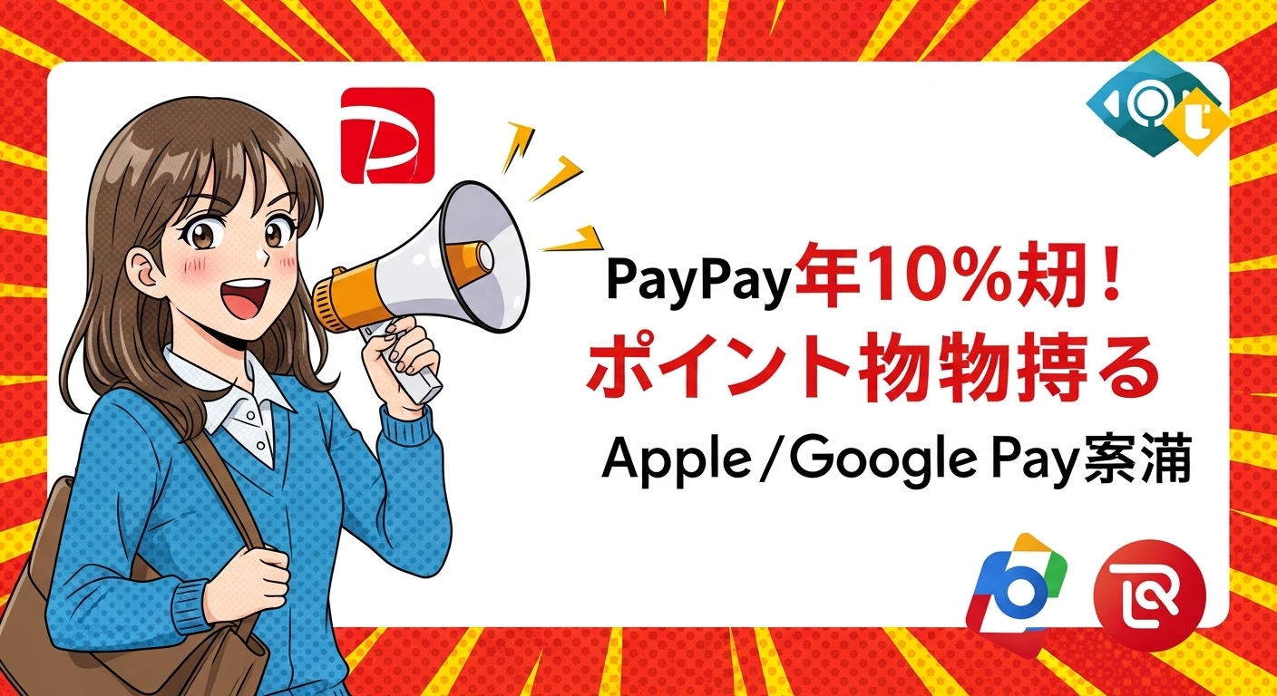 PayPayカード10%還元明日終了！Apple/Google Payキャンペーン攻略