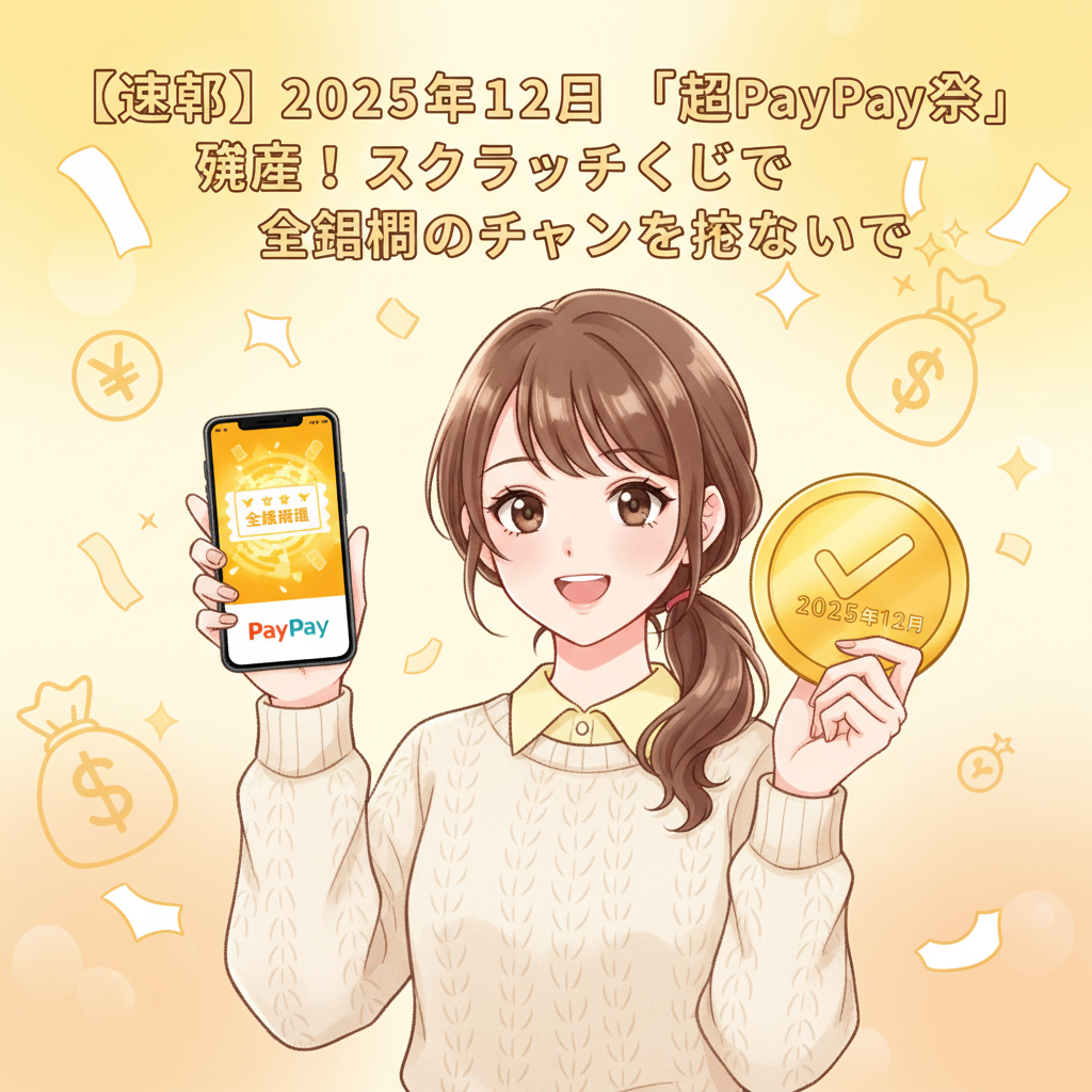 2025年12月超PayPay祭攻略！スクラッチくじ当選確率アップの方法と期間まとめ