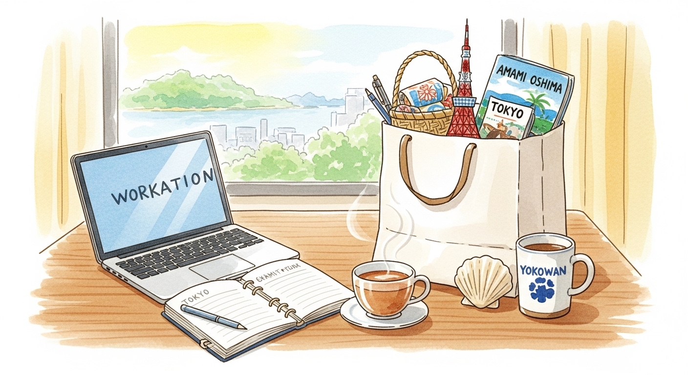 2026年ワーケーション補助金で旅費無料？奄美・東京の最新活用法