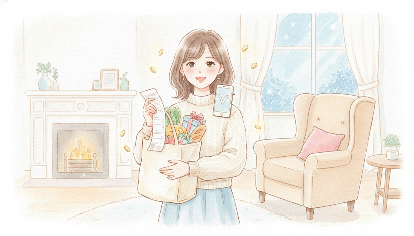 【2025年末】レシートが冬のボーナスに？主婦ユキが教えるVポイント二重取りと買取アプリ活用術